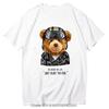 Teddy Bear Tshirt Cool Robotic Graphic Tops Harajuku Cartoon Streetwear Fitness Clothes Casual Fashion Tee Roupas Masculinas