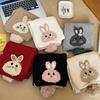 Falling Pool Knitwear: Cute Cartoon Rabbit Scarf, Women's Warm Winter Wool Neck Warmer.