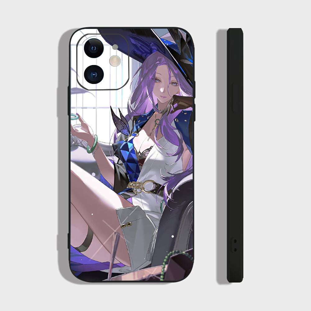 Jade Honkai Star Rail Anime Phone Case For IPhone 17 Air 16 15 14 13 Pro Max 11 12 Black Silicone Cover