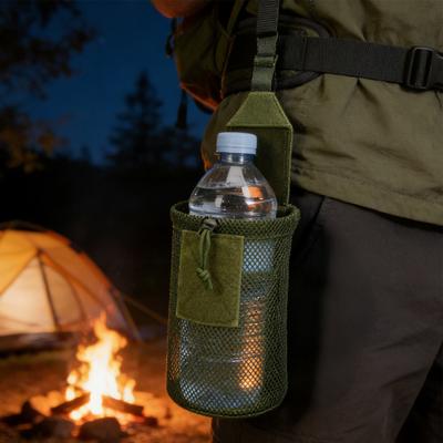 Taktische Wasserflaschentasche Tragbar Leicht Schwerlast Outdoor-Aktivitäten Reisen Angeln Jagd Wandern Faltbarer Wasserflaschenhalter Netztasche