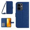 For Oppo Reno13 F 4G/5G Case Sunflower Imprint PU Leather Phone Cover with Long Strap