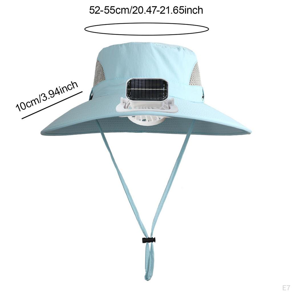 Kids Solar Fan Sun Protection Hat Breathable Cooling Rechargeable for Summer