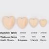 10PCS 20-40MM Natural Unfinished Wood Heart Beads Blank Unpainted Wooden Loose Spacer Beads for Jewelry Crafts Making