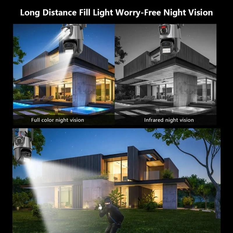 DBIT Wifi Camera 6MP 4K Dual Lens IP Camera Protection Waterproof Security CCTV Video Surveillance Camera