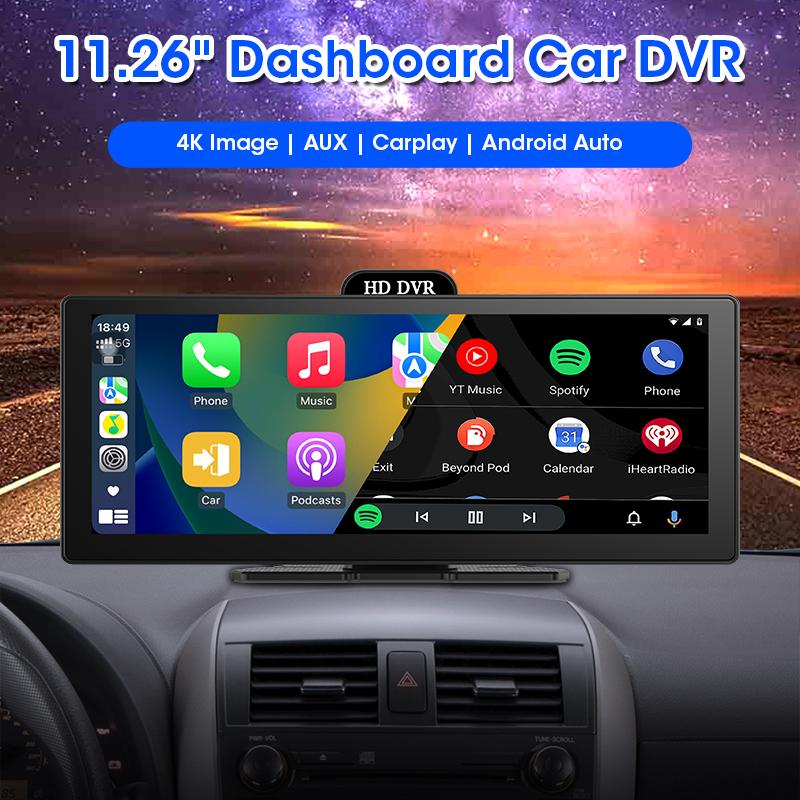 2025 New 4K Dash Cam Wireless Carplay Android Auto Support Rearview Camera 5GHz Wi-Fi Car DVR Black Box Automotive Accessories
