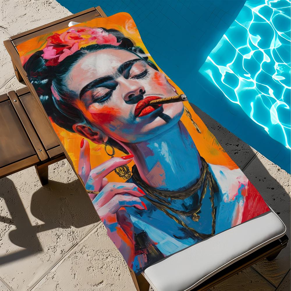 F-frida Art Towel Beach Quick Dry Soft Pool K-kahlo-o Towels Gift for Travel Gym Shower Camping Sports