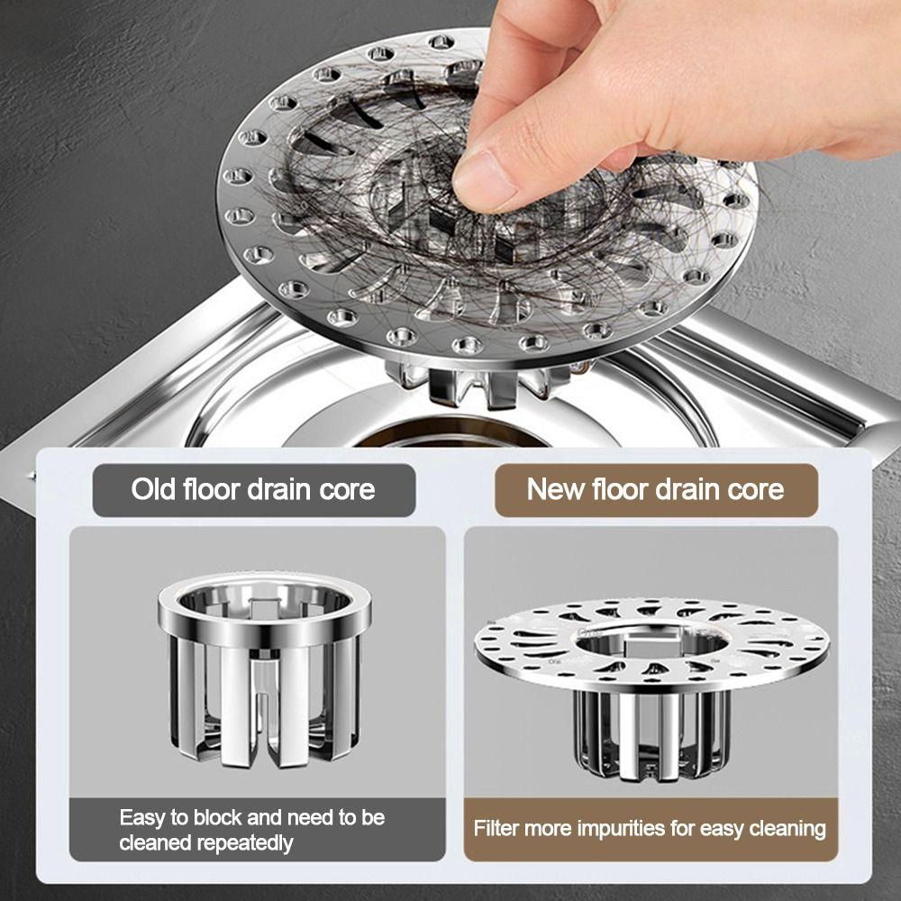 Anti-odor Shower Floor Drain With Grid Grate Cover Drain Filter Durable Sink Strainer