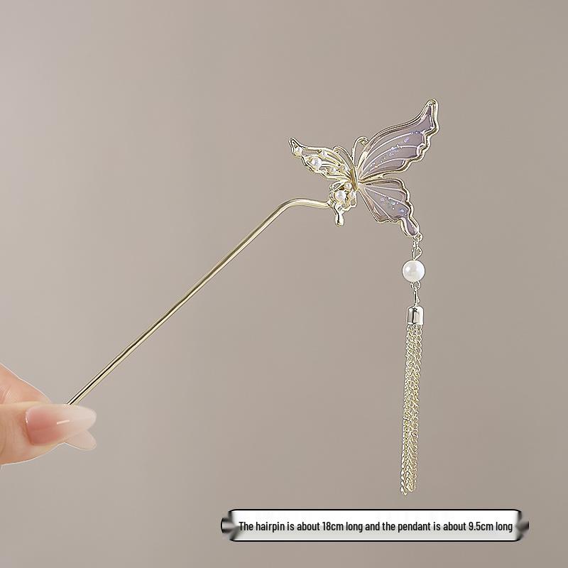 Vintage Chinese Style Hairpin for Updos - Elegant Retro Hair Stick with Tassel for Qipao