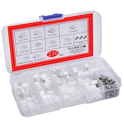 230Pcs Xh2.54 Ph2.0 2P 3P 4P 5 Pin 2.54Mm 2.0Mm Pitch Terminal Kit Jst Connector Wire Connectors Adaptor Box Packing