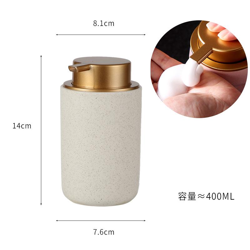 Ceramic press type bath gel bubble bottle hand wash shampoo soap dispenser bathroom accessories household liquid lotion bottle