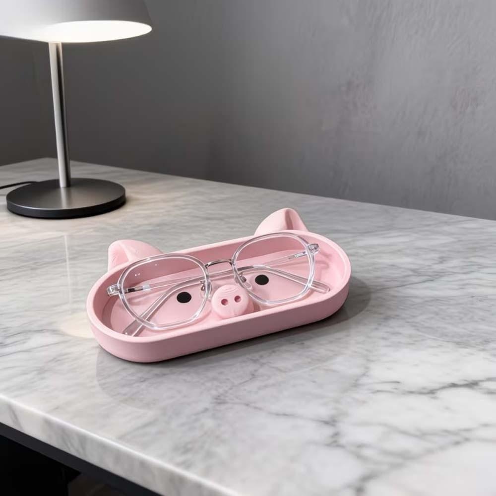 PLA Phone and Eyeglass Holder Portable Pig Stationery Storage Box  for Gifts