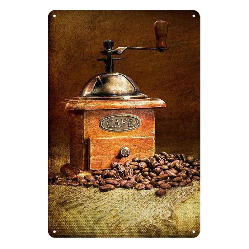 Vintage Coffee Bar Metal Tin Signs Decor Wall Art Sign Posters Wall Decoration Coffee Plaque Sign Cafe