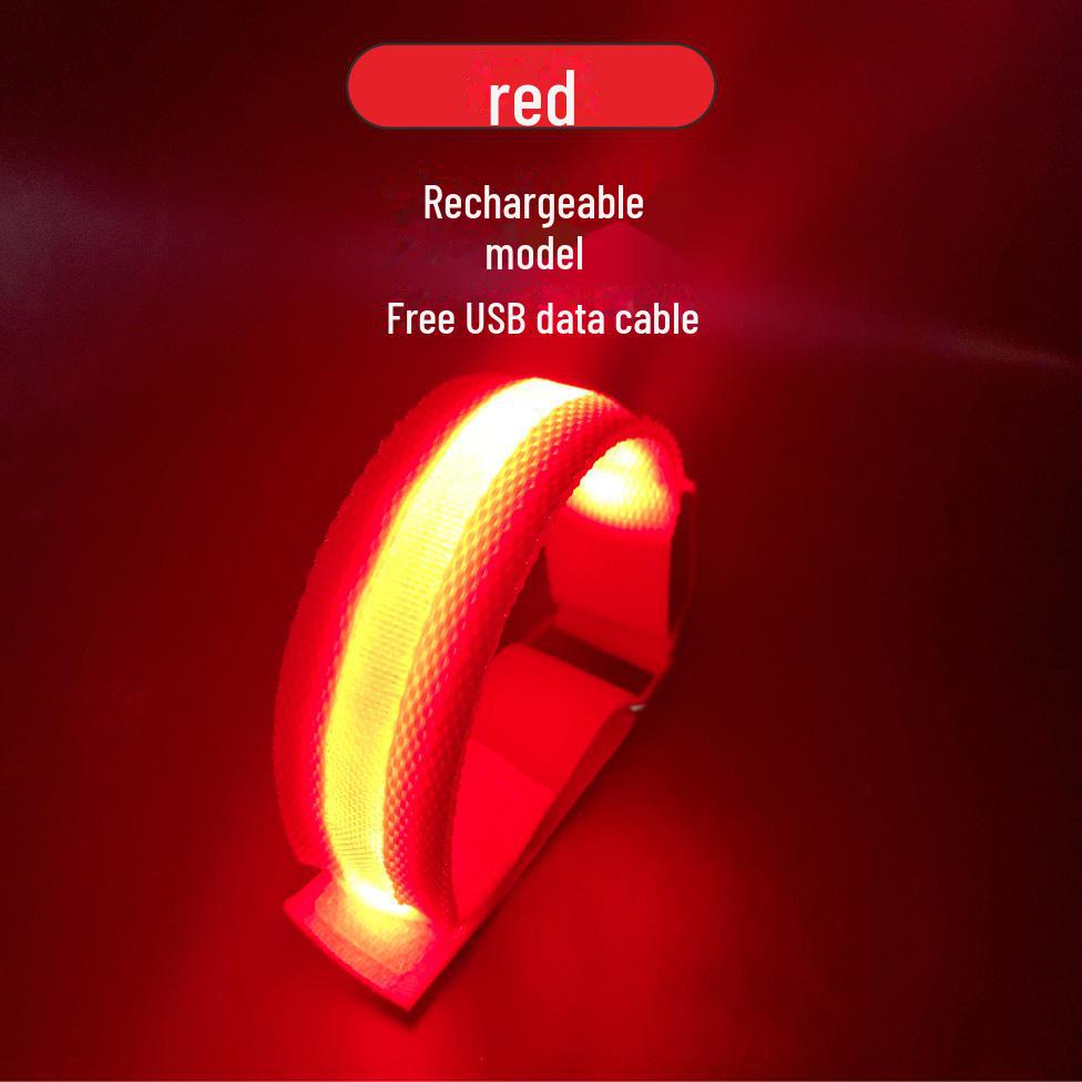 Bandă reflectorizantă cu LED: Brățară sport cu încărcare USB pentru alergare nocturnă, ciclism, brățară cu lumină de semnalizare cu design plasă.