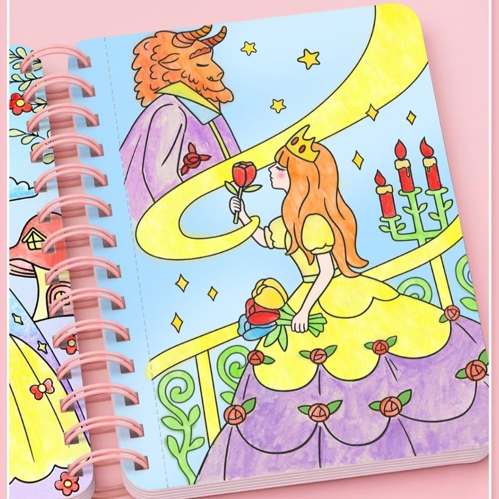 DIY Craft Puncture Painting Kit Poke Board Fabric Poking Art Princess Theme Poke Art Children Gift