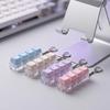 Lustiger Anhänger Tastatur Fidget Schlüsselanhänger 4 Tasten Knopf Fidget Clicker Spielzeug Tastenkappe Schlüsselanhänger Büro