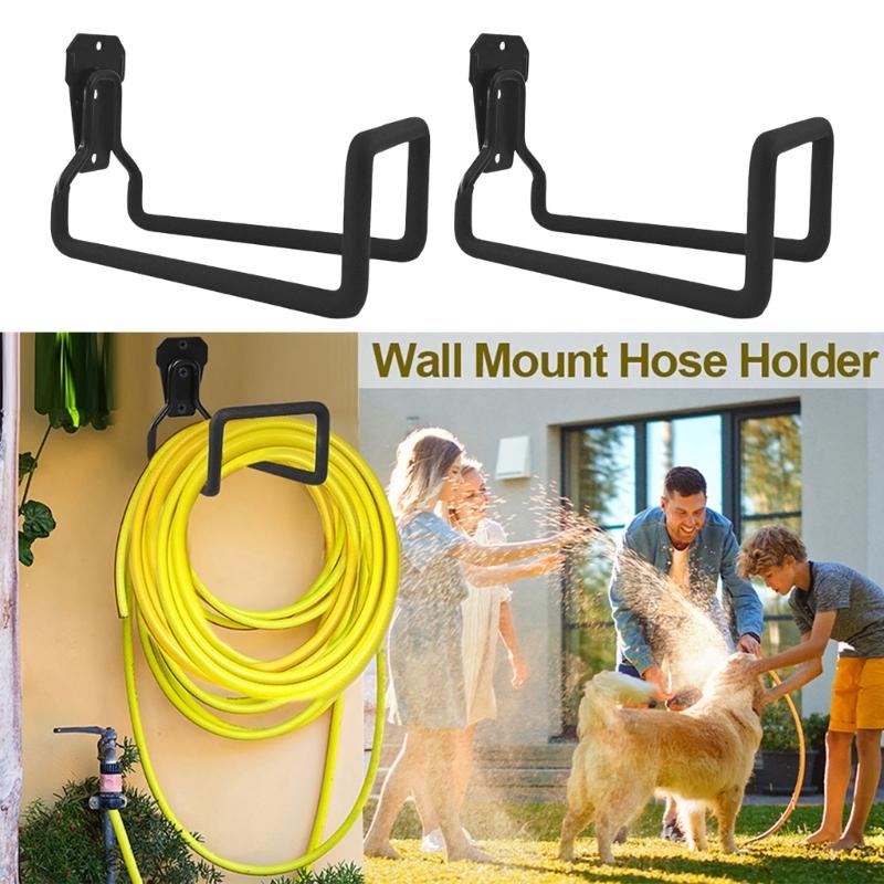 2 Pieces Sturdy Garage Hangers for Bikes and Ropes Water Pipe Holders Workshop Storage Solution Garden Tools Brackets