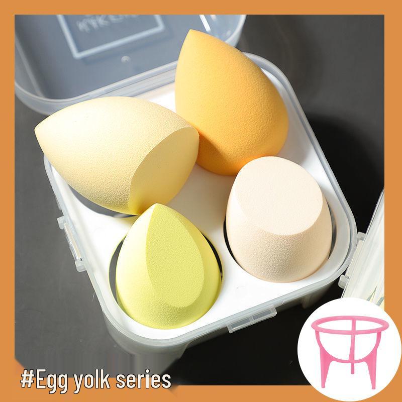 Eierschalen Make-up Schwamm - Nicht-Absorbierend, Superweich, Doppelte Anwendung für Trockene & Feuchte Anwendung, Verstaubte Make-up Quaste