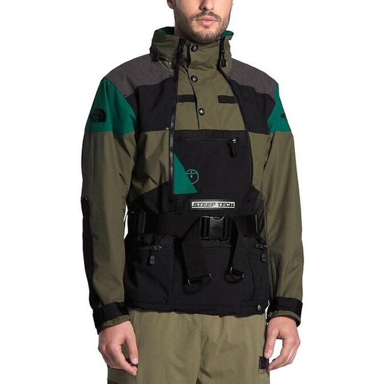 THE NORTH FACE Waterproof And Windproof Windbreaker Jacket Men's Olive Green NF0A4QYS-SH2
