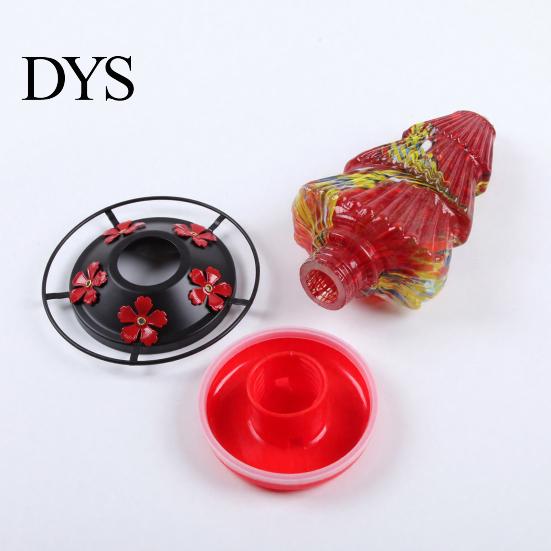 Outdoor Garden Decor for Bird Watchers Stained Glass Hummingbird Feeder, Christmas Tree Shaped Colorful Feeder Yard Hanging Waterer Patio Decoration