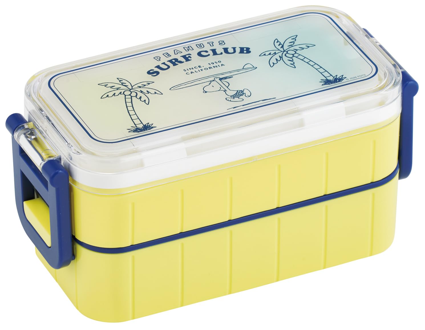 Skater Lunch Box with Ice Made in Snoopy Surf Club Pack, 2-Tier, 600ml, Japan, YZW3IC-A