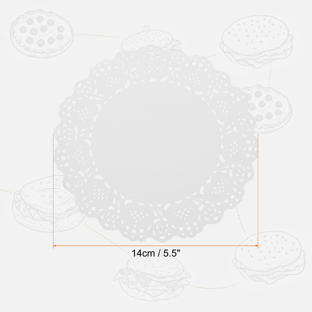 150/300pcs Lace Paper Doilies White Round/Oval/Rectangle Disposable Decorative Paper Placemats Hollow Flower Absorbing Papers