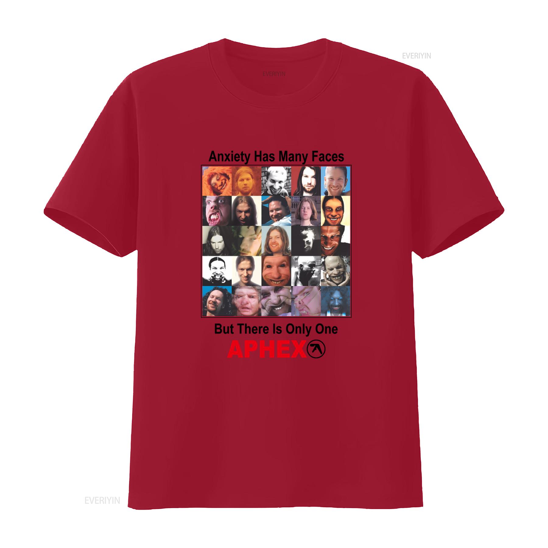 Anxiety Has Many Faces But There Is Only One Aphex Twin T Shirt Te4883 vintage Washed Stretched graphic fashion S