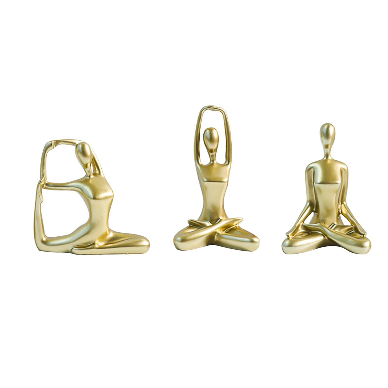 

Легкий роскошный Йога Танцы Спортивные фигурки Набор из трех предметов Украшения Модель Спальня Гостиная Гостиная Кабинет Отель Красивое украшение One Size золотой