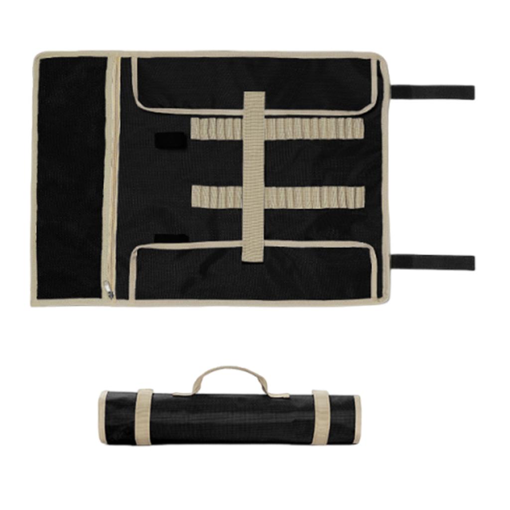 Camping Tools Storage Pouch Roll-up Design with Hook and Loop Fastener Portable Tent Stake Bag for Solo Outings Backpacking