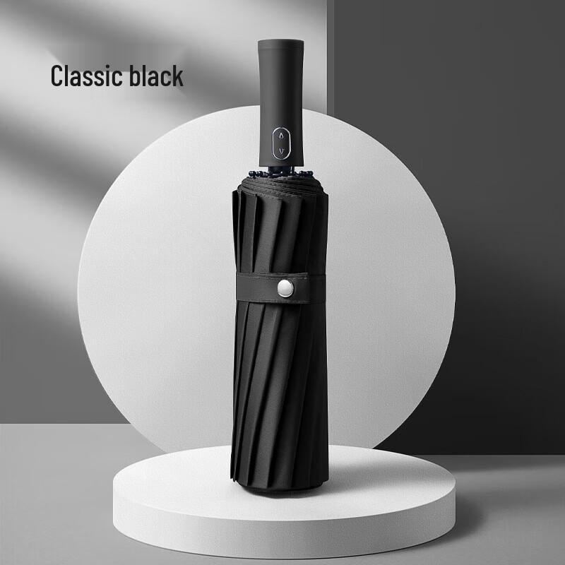 Tri-polar 16-Rib Automatic Folding Umbrella