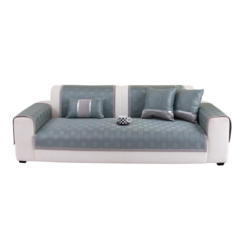 New Sofa Cushion Summer Ice Silk Cool Sofa Seat Cushion Cold Light Luxury High-End Non-Slip Sofa Cover