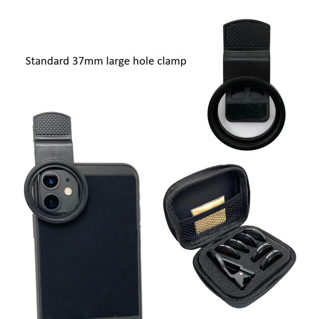 37mm 6 In 1 Aquarium Lens Fish Tank Phone Camera Lens Filter Macro Lens Yellow Lens Filter Coral Reef Aquarium Universal