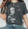 Vintage tričko s grafikou Frankensteina, Klasické tričko s hororovým monstrem, Merch k knize Mary Shelleyové, Retro tmavá estetika Goth Grunge Streetwear