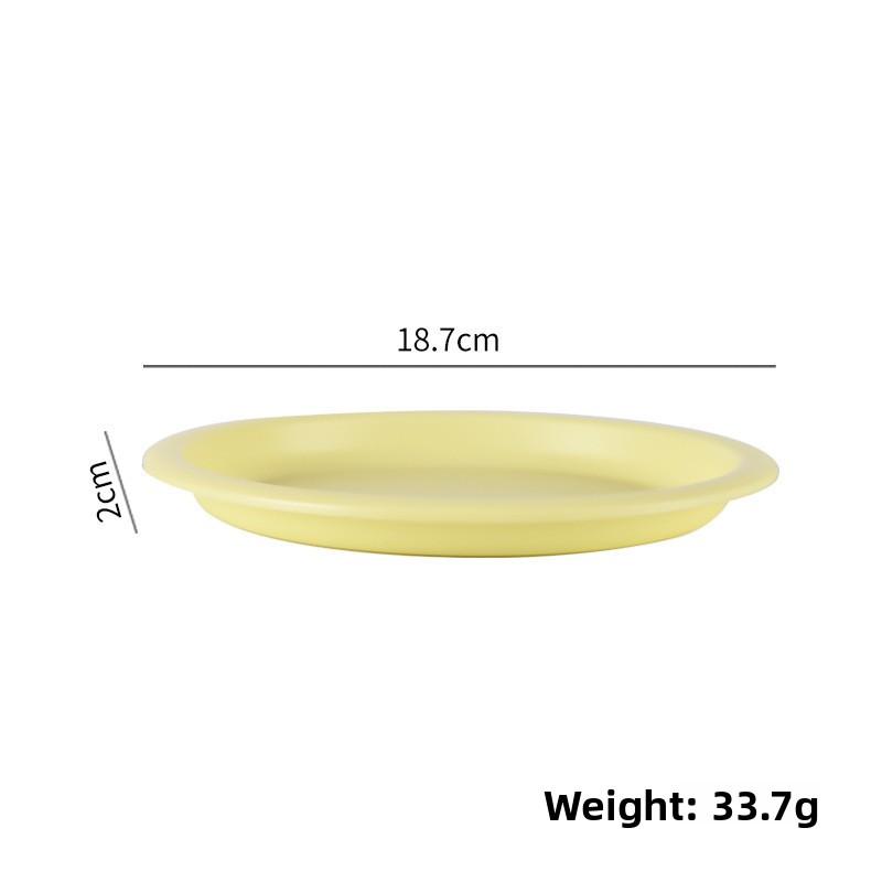 Plastikteller - Kreative bunte runde Teller - Haushaltsteller gegen Herunterfallen - Buffet-Salatplatten - Pastateller - Obstteller