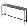 Outdoor Bar Table, 160 X 37.5 Cm Patio Bar Table, Waterproof Top & Sturdy Metal Frame, Rectangle Counter Height Dining Tables, Outdoor Furniture for