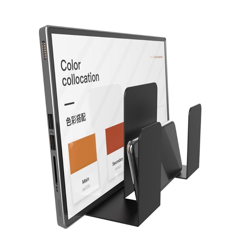 Space Saving Wall Shelf Metal Wall Support Organizers Stand with Protective Pad for Laptop and Tablet