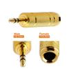 2 Pack Stereo 6.5mm To 3.5mm Jack Adapter 3.5mm To 6.5mm Speaker Connector Jack Aux Cable  Headphone