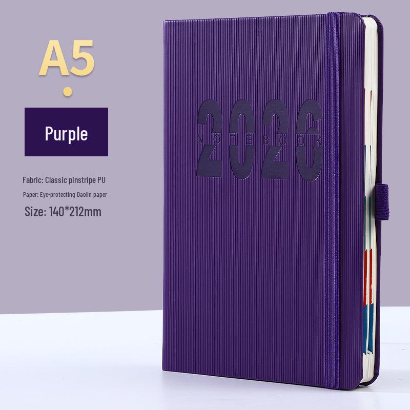 English Diary 2026: A5 Soft Cover Daily Planner & Yearly Calendar Notebook