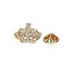 Elegant Rhinestone Crown Lapel Pin for Men & Women - Mini Suit & Shirt Brooch Accessory