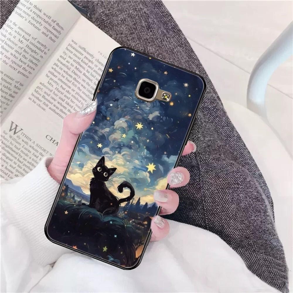 Starry Sky Cat Phone Case For Samsung A 10 11 12 13 20 21 22 30 31 32 40 51 52 53 70 71 72 73 91 13 Shell