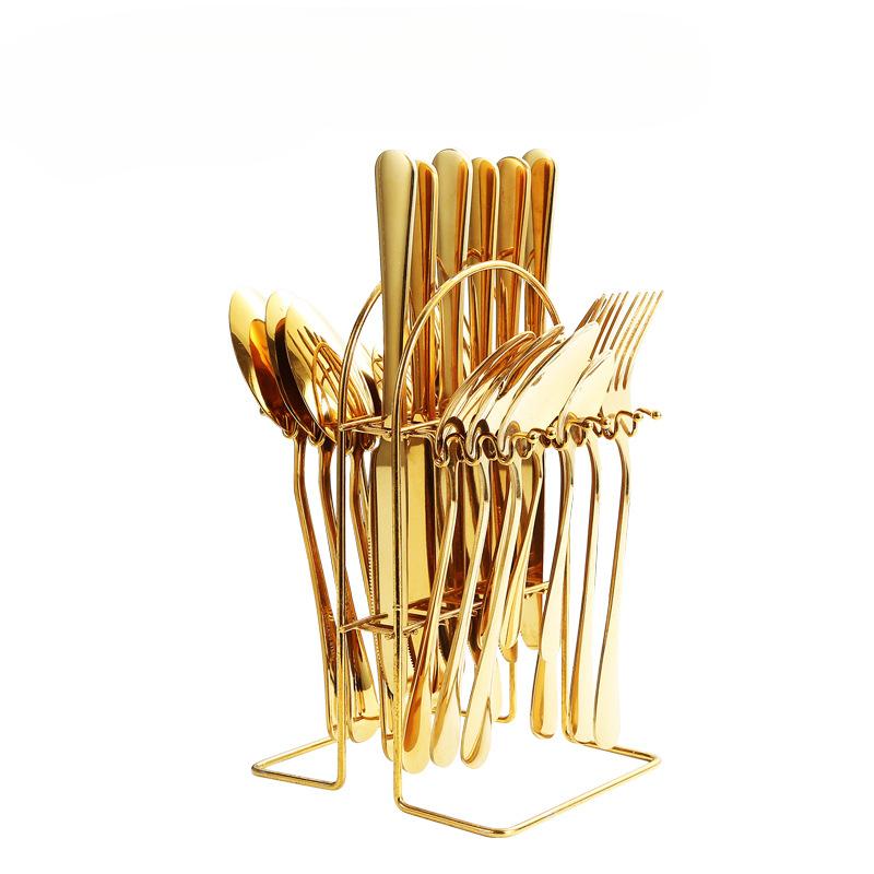 1010 Stainless Steel Cutlery 24-piece Gift Box Set Hotel Western Cutlery Knife and Fork