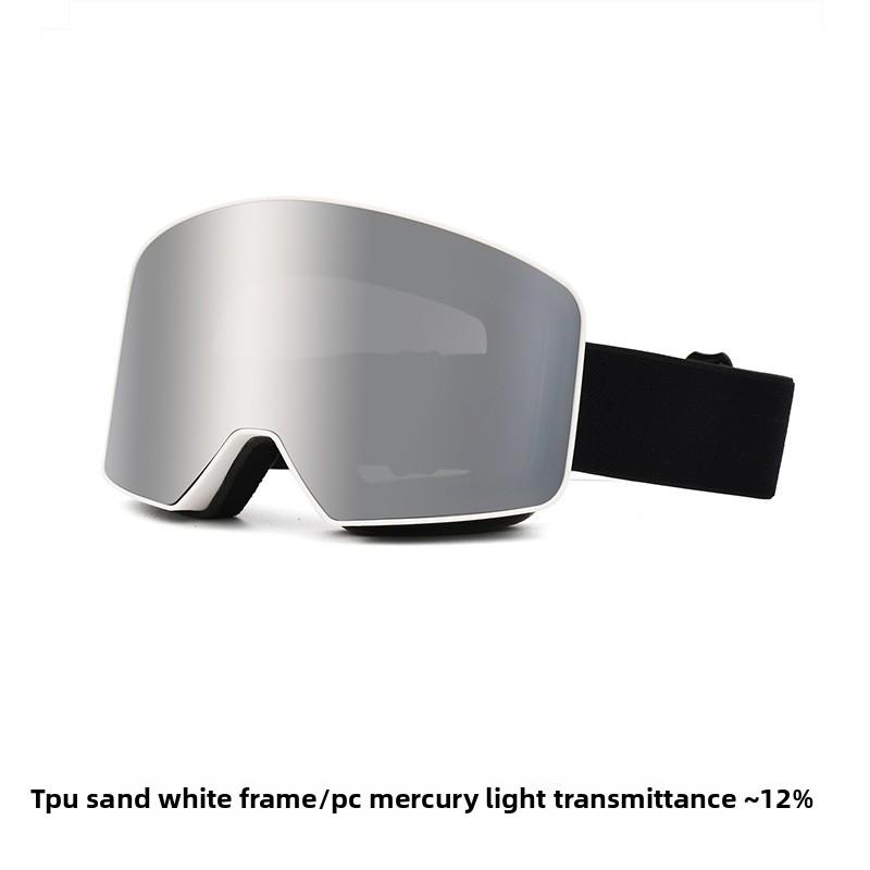 Ski Glasses Snow Goggles Double-layer Anti-fog Cylindrical Outdoor Snow Sports PC Ski Goggles