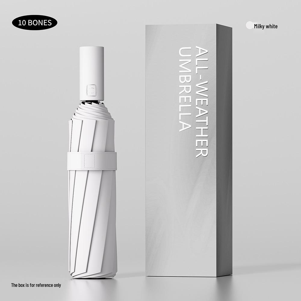 High-End Automatic Folding Sun & Rain Umbrella for Men - Large Size Sunscreen Sunshade