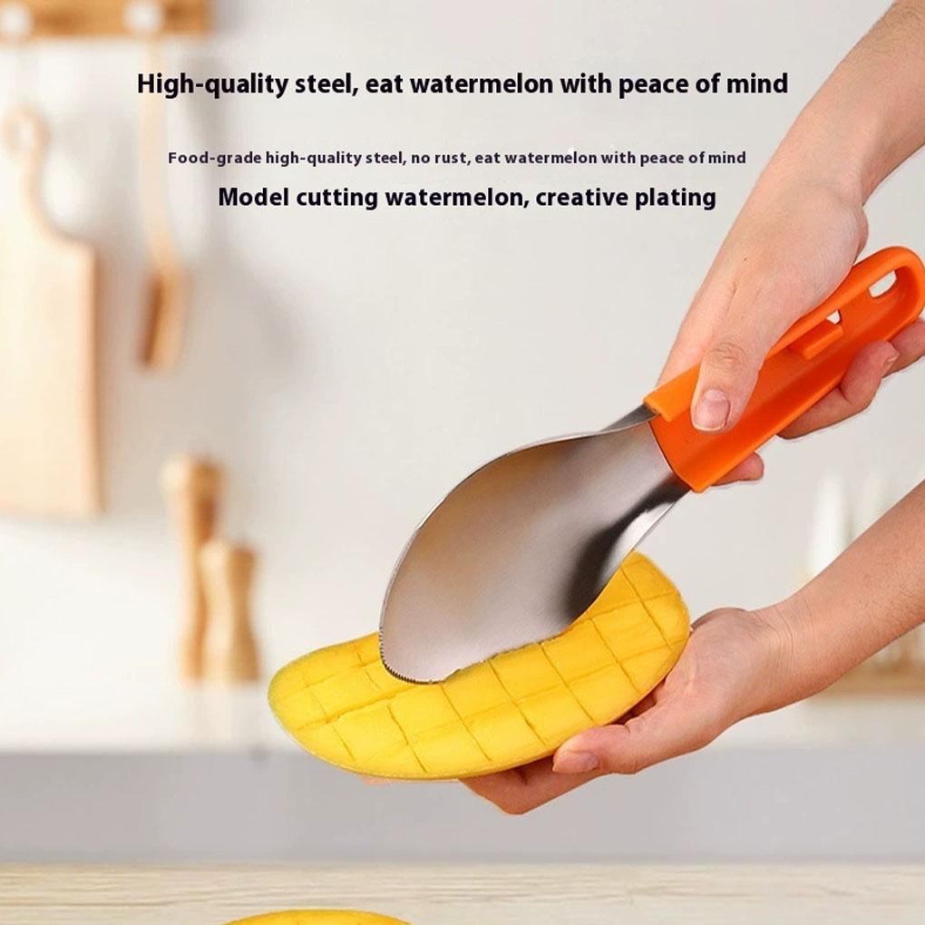 Multifunktionaler Edelstahl 3 In 1 Mango Schäler Lebensmittelqualität Überlappter Fruchtteiler Platzsparende Gadgets Separator Küche