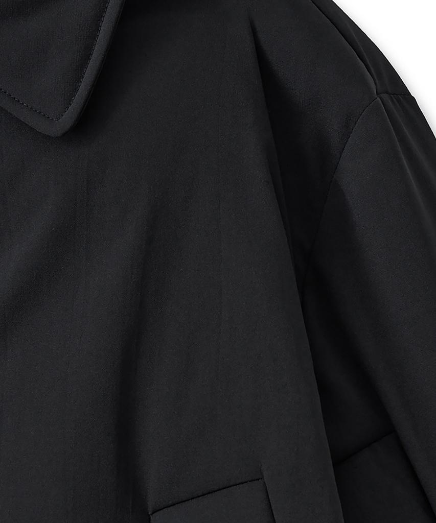 Noirer Padded Wool Crop Blouson (Black)