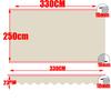 Cream Color Solid Beige Canopy Replacement Cloth Poly Fabric Outdoor Awning Waterproof Material Store Banner UV Block