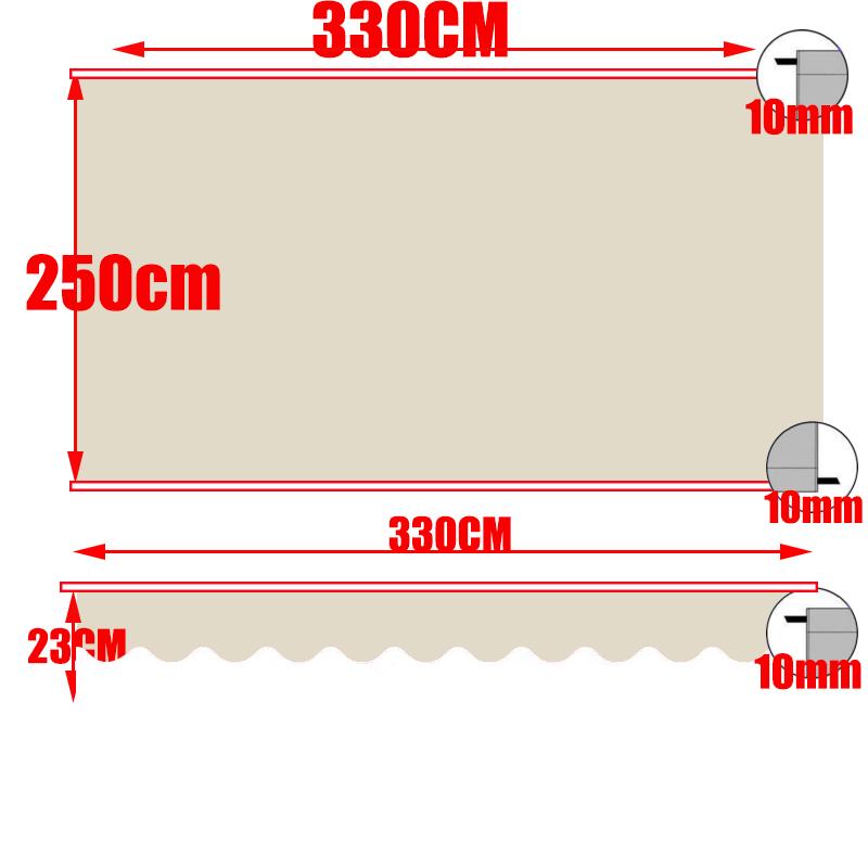 Cream Color Solid Beige Canopy Replacement Cloth Poly Fabric Outdoor Awning Waterproof Material Store Banner UV Block