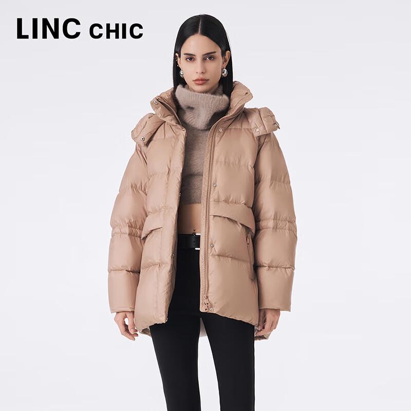 Jinyujie Women's Winter Mid-length Maillard Puffer Down Jacket