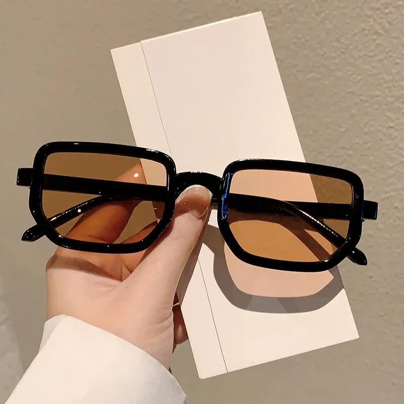 

New Small Frame Vintage Square Sunglasses Women For Men Trend Luxury Brand Designer Sun Glasses Punk Popular Orange Shades Uv400