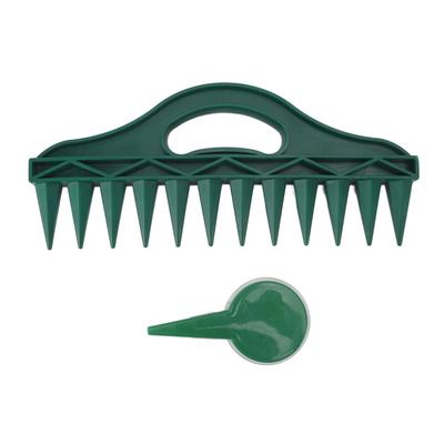 12 Holes Soil Digger Planter Increase Efficiency Garden Sowing Spacer with Adjustable Seeder