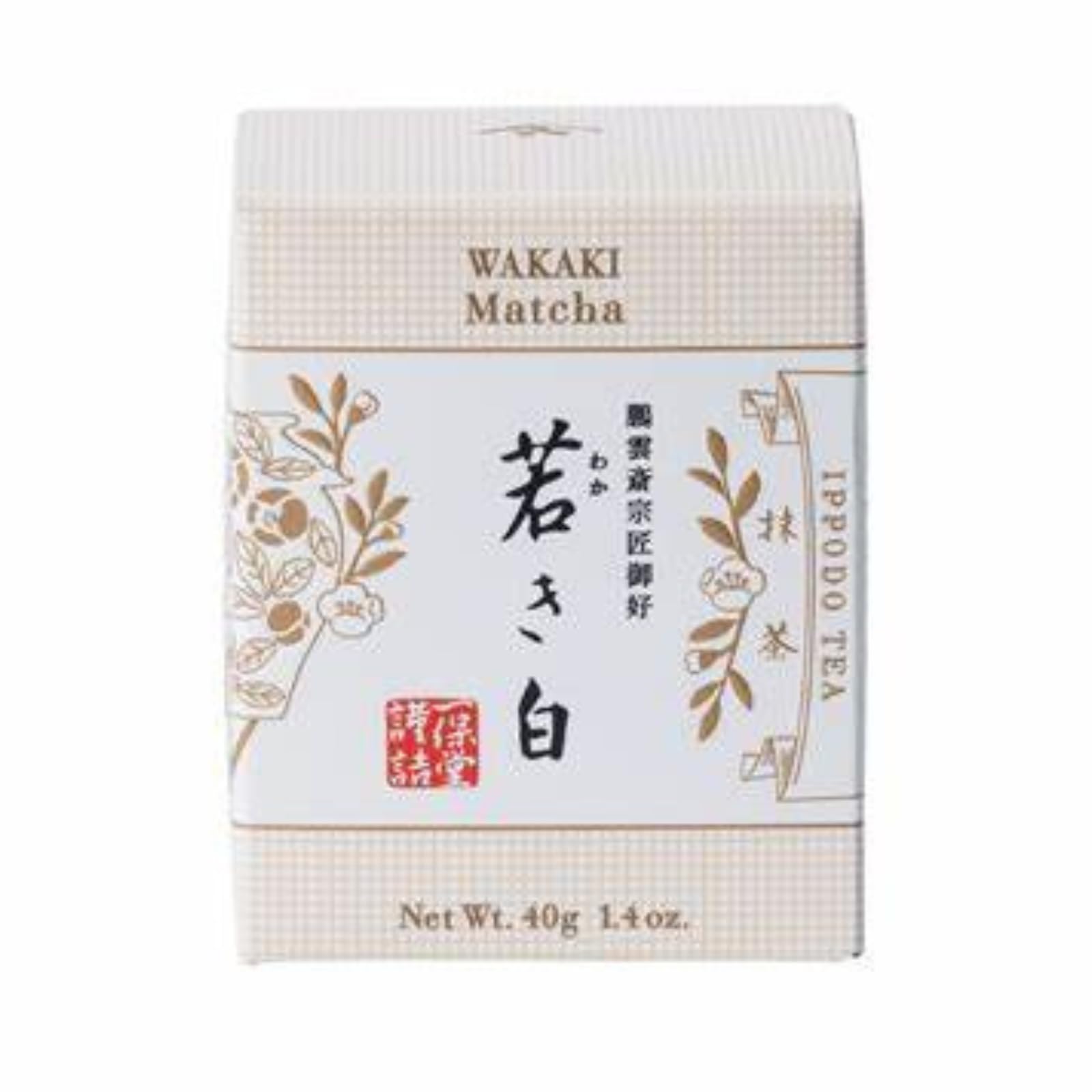 

Wakishiro 40g Premium Uji Made in No Additives Matcha, Box, Matcha, Japan,